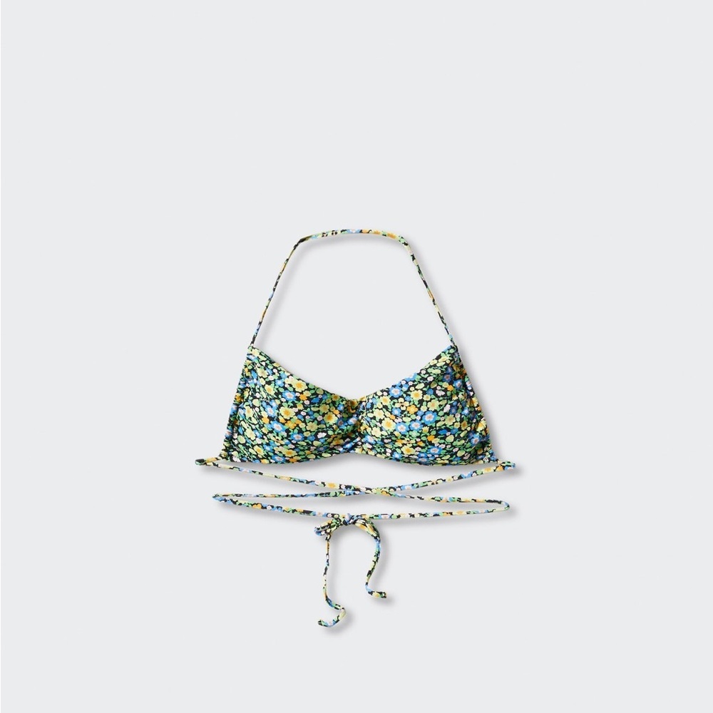 Mango Strappy Floral Bikini, Size XS Top, S Bottom - Picture 5 of 6